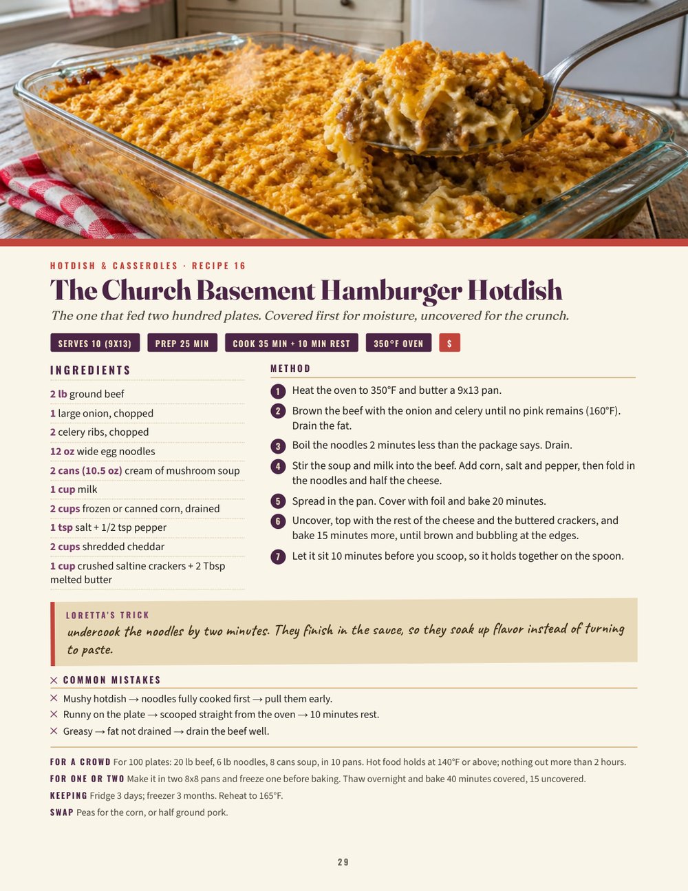 Church Basement Hotdish page